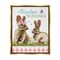 Stupell Industries Easter Blessings Gingham Bunnies Black Framed Floater Canvas Wall Art